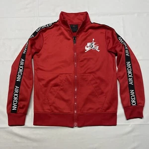 Nike Air Jordan Track Jacket Youth Size 4T Red Full Zip Hip Hop Streetwear Sport - Picture 1 of 10
