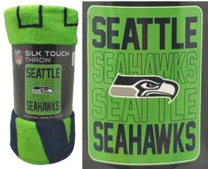 Seattle Seahawks New Silk Touch Super Soft 45X60 Plush Raschel Blanket Throw - Picture 1 of 4