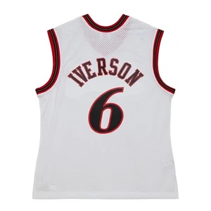 Allen Iverson Mitchell & Ness Swingman Philadelphia 76ers White All Star- Jersey - Picture 1 of 3