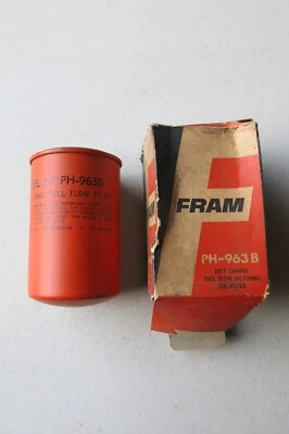 Filtro de aceite filtrónico de flujo completo Fram vintage (PH963B) para Opel Ford 1932-1970 Foto 1 de 3