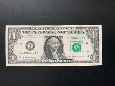 2017A $1 DOLLAR BILL I02060202A Trinary - Image 1 of 4