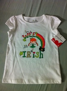 Jumping Beans Baby I am Wee bit Irish Tee 4T White - Picture 1 of 2