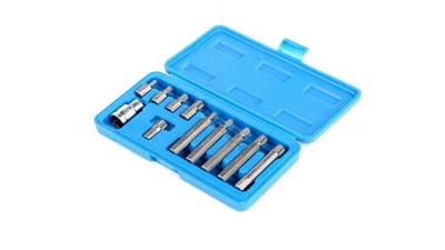 TOYA 11-tlg.1/2" Innen-Vielzahn Bit-Satz M5-12 XZN Set Spline Bits Kurz+Lang(30/75mm)