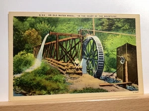 Old Water Wheel in the Mountains: - Vintage Postcard - Picture 1 of 3