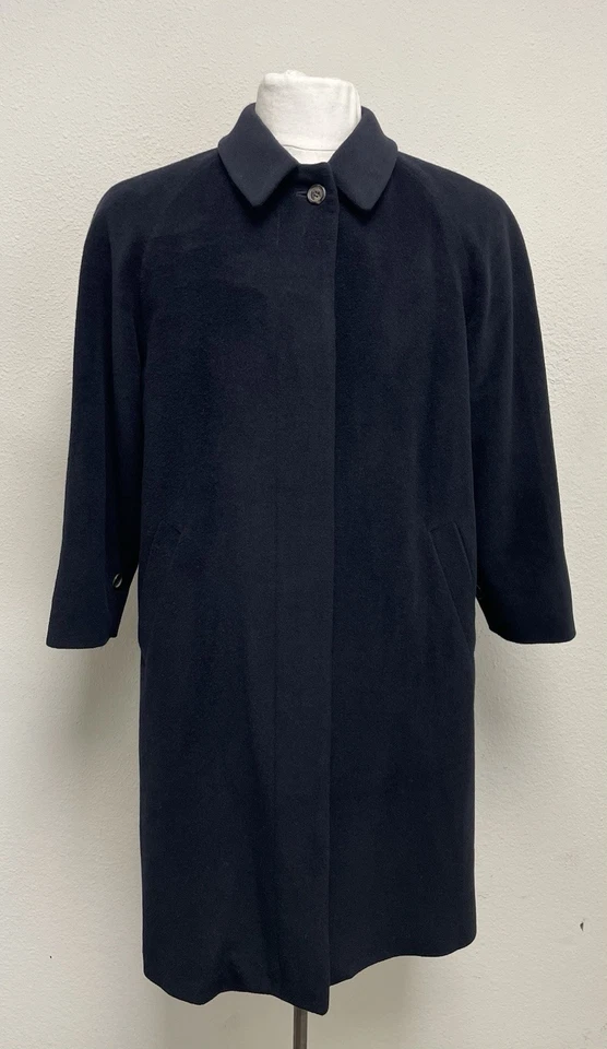 Burberry London темно-Angora шерстяная смесь автомобиля пальто середины бедра пальто Великобритании 10 / США 8 - Изображение 1 из 4