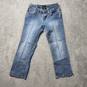 Wet Seal Jeans Girls Size 1/2 Blue Straight Leg Medium Wash - Picture 1 of 12