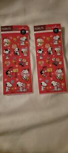 52 Peanuts Valentine Scrapbook Stickers Heart Snoopy Charlie Brown Lucy Hallmark