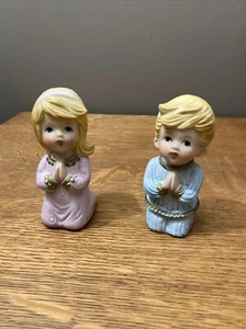 Statuine vintage HOMCO in ceramica ragazzo e ragazza che pregano - n. 5211 - Alto 4" - Foto 1 di 6