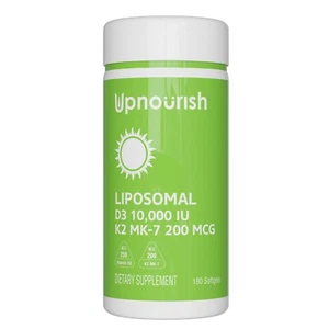 UpNourish Liposomal Vitamin D3 10000IU K2 MK-7 200mcg Softgel 180 ct - Picture 1 of 7