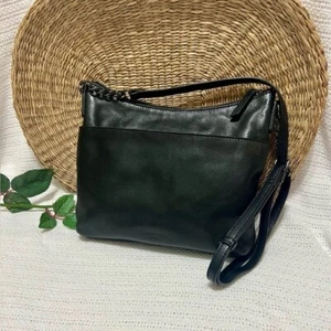 Margot New York elegante schwarze Leder Umhängetasche und Umhängetasche - Bild 1 von 9