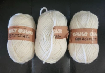 Hilo vintage - Columbia Minerva - verdaderamente voluminoso - cantidad 3 - madejas de 3 oz - blanco Foto 1 de 4