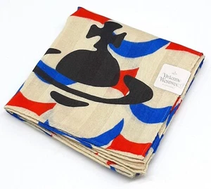 Vivienne Westwood Baumwollschal Halstuch Taschentuch Tupfen Punkt Kugel Elfenbein - Bild 1 von 5