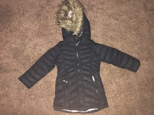 DKNY Sport Girls Winter Coat 5/6 Black Used - Picture 1 of 8