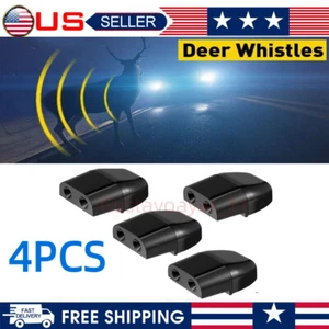 4Pcs Ultrasonic Car Deer Alert Whistle Warning Animal Repeller Auto Safety New - Picture 1 of 13