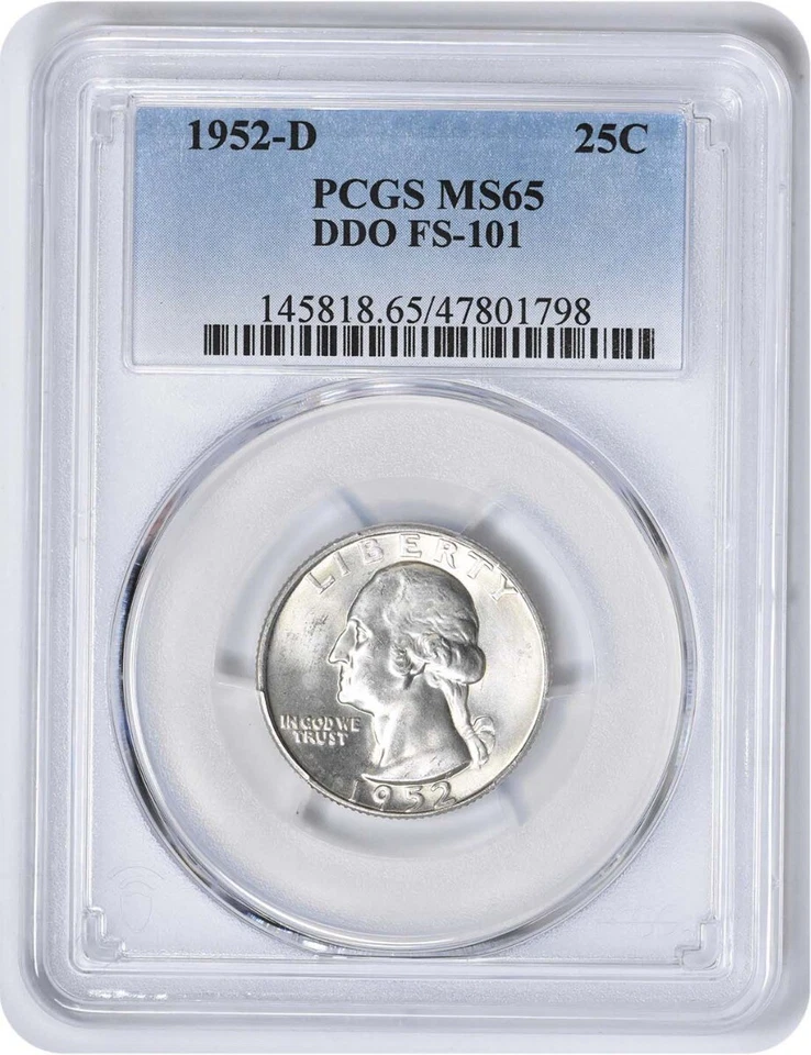 1952-D Washington Quarter DDO FS-101 MS65 PCGS - Image 1 of 4