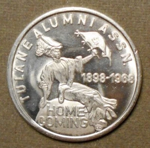 8754 Tulane Alumni Assn., Homecoming, 1898-1966 (Fan) (University Seal). Alum - Picture 1 of 2
