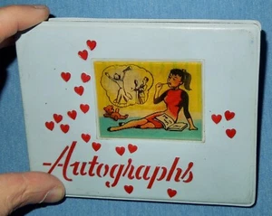 1962 Child's Autograph & Photo Keepsake Booklet, Vinyl Cover with Lenticular Art - Picture 1 of 9