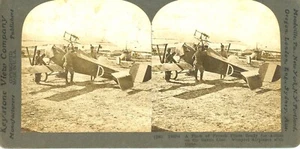 Stereoview Keystone A Flock of French Fliers Ready for action on the battle line - Picture 1 of 2