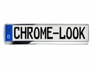 2 Stk. Kennzeichenhalter Kennzeichen Halter KFZ PKW chrom look neu - Bild 1 von 1