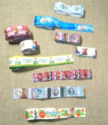 Grosgrain Ribbon Lot Frozen Elsa Anna 1" Disney 27 Yards Craft Hair Bows Supply - Image 1 of 4