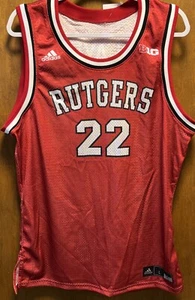 Adidas Mens Rutgers Scarlet Knights Basketball Player #22 Jersey Size L - Picture 1 of 12