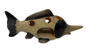 Vintage Ceramic Fish Tea Light Candle Holder Aquatic Home Decor, 9” Long - Picture 1 of 7