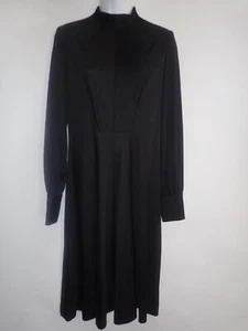 Vintage Eleanor Brenner Couture schwarzes Damenkleid Größe 10 Langarm klassisch USA - Bild 1 von 7