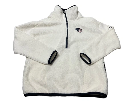 Cutter & Buck Men’s Fleece 1/4 Zip Pullover White Tennessee Titans Size Meduim Cover