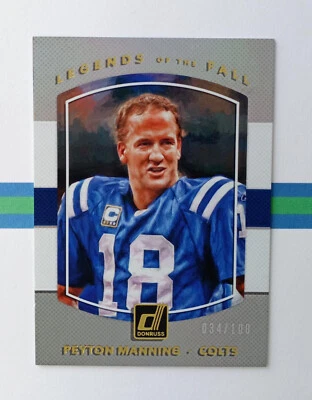 2017 Panini Donruss Peyton Manning Legends Of The Hall Holo /100 #16 Colts - Image 1 of 2