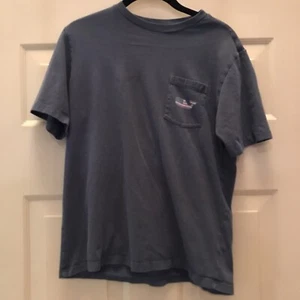 Vineyard Vines Boy’s Patriotic Flag Short Sleeve Blue Pocket Tee Large 16 - Picture 1 of 6
