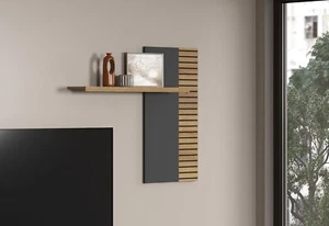 trendteam 3-teilige Wohnwand Anbauwand Schrankwand Wohnzimmer Norris 297x205x42 - Bild 1 von 11