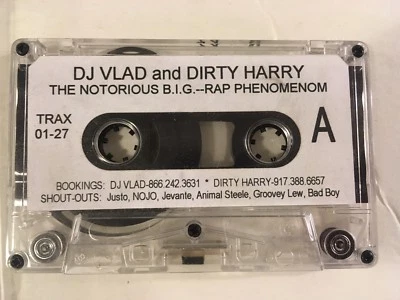 RARE CASSETTE Notorious BIG DJ VLAD Dirty Harry Rap Phenomenon 2PAC Heavy D Rap - Image 1 of 4