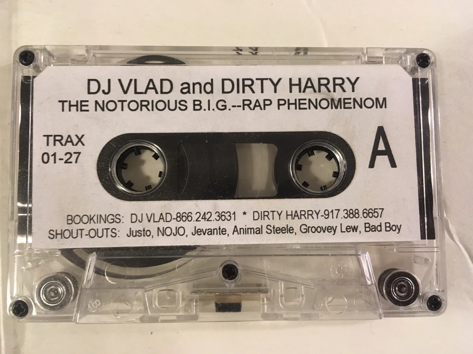 RARE CASSETTE Notorious BIG DJ VLAD Dirty Harry Rap Phenomenon 2PAC Heavy D Rap - Image 1 of 4