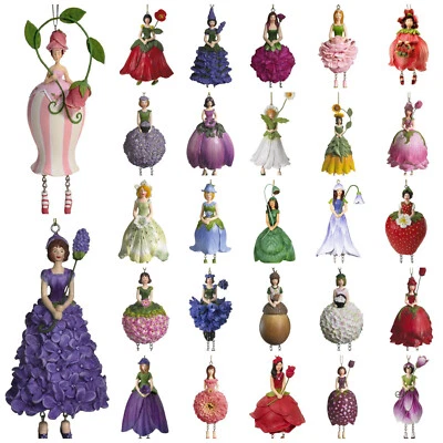 Blumenmädchen hängend Figur Elfen Fee Blumen Blüten Dekoration flower Hänger - Bild 1 von 4
