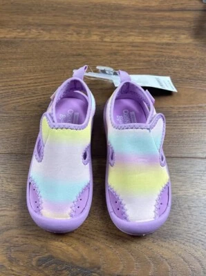 OshKosh B'Gosh девочек розовый многоцветный Swimmie сандалии туфли с Ярлыками размер 8 ребенка ясельного возраста - Изображение 1 из 4