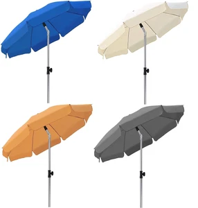 2M Sonnenschirm Balkonschirm Gartenschirm UV-Schutz knickbar Strandschirm - Bild 1 von 23