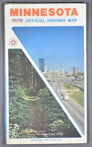Vintage 1976 Official Minnesota State Highway Travel Road Map - Picture 1 of 5