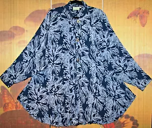 LOGAGER O/S Stunning Textured Batik Kimono Jacket 52CH Japanese Inspired Style - Picture 1 of 16