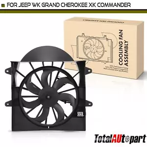 Radiator Cooling Fan Assembly w/ Shroud for Jeep Grand Cherokee 05-08 5143208AA - Picture 1 of 8
