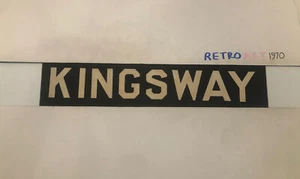 KINGSWAY - Manchester Vintage Bus Destination Blind Feb 1965 24” Gift - Foto 1 di 11