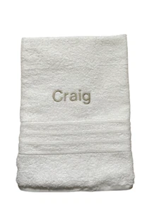 Personalised Embroidered Bath Hand Towel Any Name - Picture 1 of 14