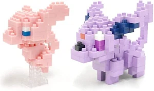 2 Nanobock Sets - Espeon (Eifie in Japan) and Mew Pokemon Characters - Picture 1 of 6