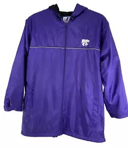 Kansas State Wildcats Logo Athletic Vintage Herren M Lila Full Zip Hoodie Jacke - Bild 1 von 8