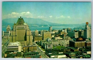 Downtown Vancouver Skyline British Columbia, Vintage Chrome Aerial View Postcard - Bild 1 von 2