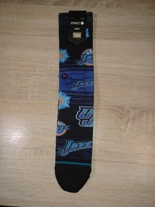 Calcetines Stance Casuales NBA Madera Dura Clásicos Utah Jazz All Over Crew Grandes 9-13 NUEVO - Imagen 1 de 3