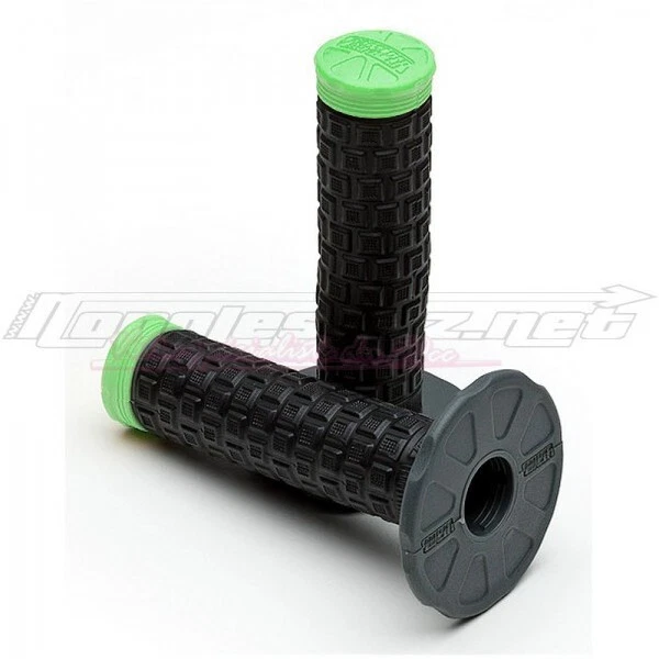 Poignées PRO TAPER noir vert pillow top lite universel moto scooter revetement - Photo 1/1