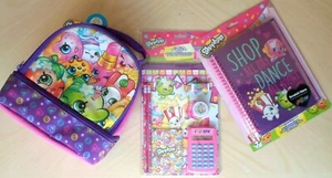 SHOPKINS GIRLS 9" BACKPACK LUNCH BAG POCKETS Calculator Scratch Sticker Journal - Picture 1 of 5
