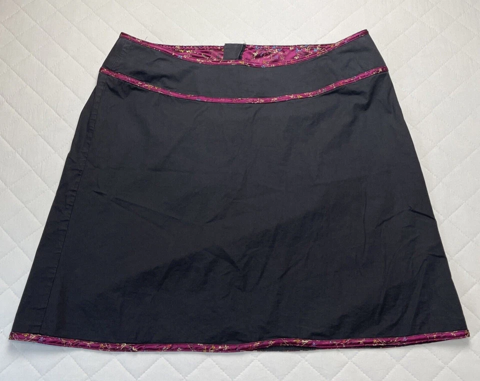 Tripp NYC Falda Mujer’s 20 Mini Falda Corta Negra Borde Satinado Gótico Foto 1 de 4