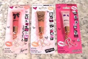 3 Different Mean Girls x Revolution On Wed. We Wear Pink Lip Gloss NEW SEALED - Picture 1 of 4