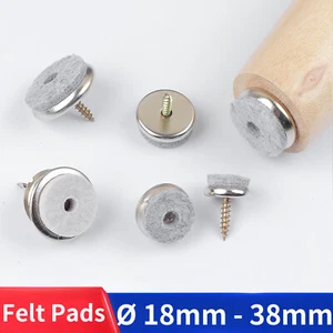 Screw in felt pads chair leg floor protectors furniture feet pads 18mm - 38mm - Picture 1 of 18